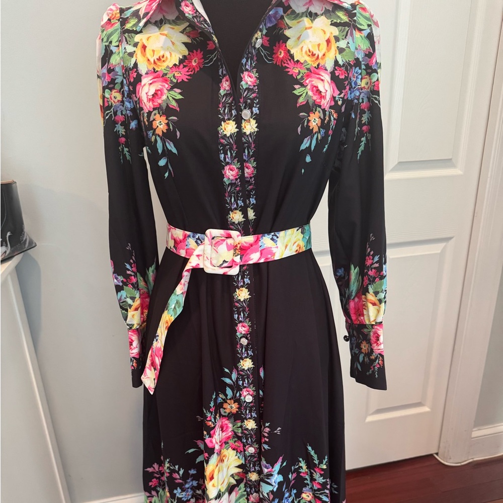 Dalia McPhee Maxi shirt dress with belt. NWT size M